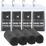 Hystrada 4 Pack Cooling Towels 40" x 12"-Cooling Scarf, Cold snap Cooling Towel for Instant Cooling Relief for All Physical Activities: Golf, Fitness, Camping, Hiking, Yoga, Pilates