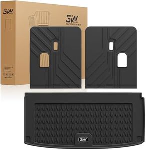 3W Trunk Mat with Backrest Mat Fit 2022-2025 2026 Acura MDX Accessories, Cargo Mat and Seat Back Cover Protector TPE All Weather, Black