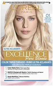 L'Oreal Paris Excellence Coloración Creme Triple Protección, Tono 01 Rubio Ultra Claro Natural, 1 Unidad (Paquete de 1)