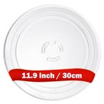 11.9 Inch Microwave Glass turntable 4393799 Fit for Whirl-pool Kenmore Kitchen-aid Microwave Glass tray Plate Replaces 4393799, 4393751, 588305, 8206226, AP3130793, PS373741, EAP373741, PD00003202