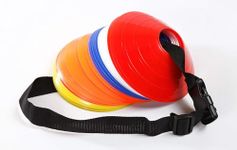 AS Plastic Space Marker Agility Soccer Cones for Training, Football, Kids, Sports, Field Cone Markers, Cones for Football with Stand - 2 Inch Space Marker Cones (Multicolor) (Pack OF-100)