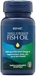 GNC Triple Strength Omega 3 Fish Oil 1000mg, 30 Count, Supports Joint, Skin, Eye, and Heart Health