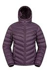 Mountain Warehouse Seasons Womens Padded Jacket - Water Resistant Ladies Coat, Warm, Front Pockets, Adjustable Elastic Cuffs & Hood - For Holidays, Travelling Purple 16