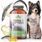 Omega 3 Fish Oil for Dogs - Better Than Salmon Oil for Dogs - Dog Fish Oil Supplement - Reduce Shedding & Itching - Supports Joints, Brain, Heart Health- Dog Skin and Coat Supplement - Fish Oil Liquid