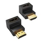 AGARO HDMI Adapter 90 Degree 4K Male to Female HDMI Connector 270 Degrees Extender Right Angle 2 Pack Combo L Type HDTV Converter