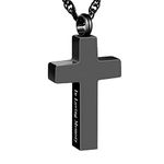 abooxiu Cross Prayer Urn Necklace for Ashes Cremation Keepsake Memorial Jewelry Ashes Necklace in Loving Memory