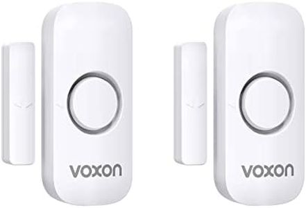 Window Alarm Door Alarms for Kids Safety, VOXON Wireless Door Alarm for Home Security Personal Security Window Alarms Sensor Burglar Door Alarm for Pool, Cars, Sheds, Caravans DIY Kit Pack of 2