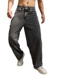 Hubberholme Men Grey Summer Cotton Relaxed Fit Jeans