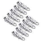 Panic Snap Quick Release Paracord - Nickel Plated Quick Release Panic Snap with Fixed Eye for Get Back Whips - 10 Pack by JIOU JIA