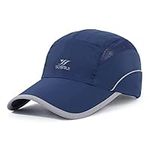 kozinu Running Hat Mesh Sports Cap Lightweight Quick Drying Runner Cap for Men Women Navy, Navy, One Size