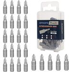 HPHOPE PH1 Screwdriver Bit Set, Phillips #1 Bits 1/4" Hexagon Bit (Length: 1", 25 Pack)