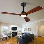 QUTWOB 52" Wood Ceiling Fan with Li