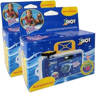 1 Shot Waterproof Disposable Camera – 35mm Underwater Camera – 27 Exposures – ASA/ISO400 Color Film – Single-Use Waterproof Camera for Vacation, Snorkeling, Watersports – 2-Pack