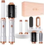 UKLISS 6 in 1 Hair Styler, Hot Air Stylers Hair Dryer Fast Drying with Auto Air Hair Curler Wand Round Brush Hair Straightener Brush, Hot Air Brush Set for All Hair Types Volumizing