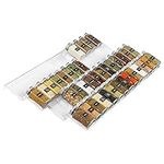 Lifewit Clear Acrylic Spice Drawer Organizer, Expands 13" to 26" - 4-Tier Set of 2 (8 Pieces), Holds 56 Spice Jars (Jars and Labels Not Included), for Kitchen Cabinet Drawers/Countertops