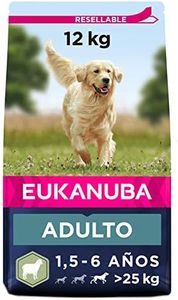 Eukanuba Alimento seco para perros adultos de razas grandes, rico en cordero y arroz, 12 kg