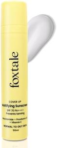 Foxtale SPF 70 Gel-Cream Sunscreen for Oily Skin | Oil Control Sunscreen with PA++++ & Niacinamide | UVA UVB Protection | Prevents Tan | Lightweight, Pore-minimising, No White Cast | 50ml