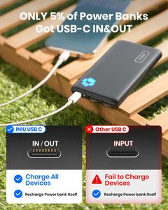 INIU 10000mAh Portable Power Bank – Fast Charging USB Battery Pack