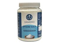 VAMERO Epsom Bath Salt- 100% Pure USP Grade Salt, Relieves Muscle Aches and Pain, good for Gardening, White, Unflavored, Magnesium Sulphate, FREE SCOOP, 1000g, Pack of 1