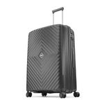 VIP Polypropylene (Pp) Quad Active Check-in 75 Cm 8 Spinner Wheels Hardshell Trolley Bag for Travel, Hard Case Lightweight Bag with Combination Lock, Tough Suitcase for Travel (Black) (Large)