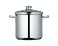 MasterClass Stock Pot, Induction-Safe Stainless Steel Stock Pot with Lid, Large Stock Pot for soups, stews and stock, Mirror Polished, 5.5 Litres, Silver