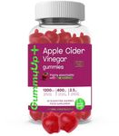 Apple Cider Vinegar Gummies with The Mother, Sugar Free, 1200mg Acetic Acid, 400 μg Folic Acid, 2.5 μg Vitamin B12, 60 Natural Apple Flavoured Gummies