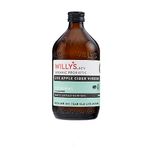 WILLY'S Apple Cider Vinegar with Live Mother - Probiotics for Detox & Gut Health - 500ml Refillable Glass Bottle - Sustainable ACV