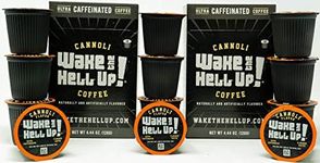 Wake The Hell Up! Cannoli Flavored Single Serve Coffee Pods Of Ultra-Caffeinated Coffee For K-Cup Compatible Brewers | 24 Count, 2.0 Compatible