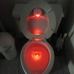 OriGlam Motion Activated Toilet Night light, Auto Motion Sensor Toilet Seat Night Light Bathroom Nightlight with Red and Green Light