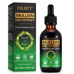 Mullein Drops for Lungs, Mullein Leaf Extract Support Lung Cleanse & Healthy Breathing, Organic Mullein Leaf Tincture Herbal Supplement, No Additives Mullein Extract Drops 60ml