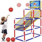 63" Arcade Basketball Game Set with 3 Balls Kids Basketball Hoop 3 to 12 Years Old Indoor Outdoor Ages 3-5 6-8 8-12 Backyard Play Carnival Games for 3 4 5 6 7 8 9 10 Year Old Boys Girls Birthday Gift