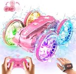 SHXYKZ Amphibious Remote Control Car Boat, Waterproof Pool Toys for Kids Ages 6 7 8 9 10 11 12, 2.4 GHz Gesture Sensing RC Vehicle, 4WD Stunt Car with LED Lights, Gifts for Boys and Girls