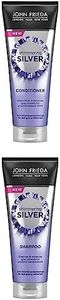 John Frieda Shimmering Silver Shampoo & Condtioner: for Dull Grey, White Hair or Silver Hair with SilverGloss Technology, 2x250ml