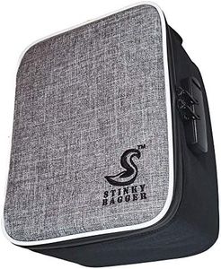 Stinky Bagger™ Better Size Smell Proof Bag, with Pocket Size Tray, Locking Odor Proof Box, Smell Proof Case, Smell Proof Box, 9x7x5 inch (Extra Room) Large Smell Proof Pouch Alternative., Travel