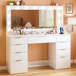 ALEXNUTRE Vanity Desk with Large Mi