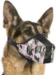 Dog Muzzle, Soft Mesh Anti Biting Dog Muzzles for Small Medium Large Sized Dogs, Adjustable Breathable Dog Mouth Guard Prevent Dogs Biting Chewing and Licking