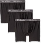 Columbia Men's Boxer Brief Underwear, Black, M