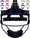 Exxact Sports Softball Face Mask Girls Youth & Adult, Protective Lightweight Fielders Mask Softball Youth for Enhanced Performance (Navy, Youth)