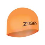 Zoggs Unisex Easy-fit Silicone Swimming cap, Orange, Normal UK