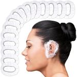 200 Pcs Disposable Ear Covers for Shower Waterproof - Ear Shower Caps for Adults Ear Caps for Shower Ear Covers for Hair Dye Plastic Ear Covers for Showering - Disposable Ear Protectors for Water