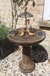 Garden Mile Solar Water Fountains, Beautiful Rustic Water Feature, Garden Solar Water Ornaments also doubles as a Bird Bath for your Garden or Patio - Wow your friends (Duck Family)