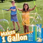 JOYIN 4 Big Bubble Wands Kit: 2 Giant Magic Bubble Wands, 2 Bubble Concentrate Solutions(354ml*2), Summer Bubble Party Favors, Yard Games, Outdoor Water Toy Game Activities for Kids, Toddlers