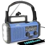 10000mAh Emergency Radio Solar Hand