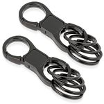 Thinp 2 Sets Key Chains for Car Keys, Detachable Key Ring Quick Release Keychain with 4 Key Rings Heavy Duty Car Key Organizer Key Chain Holder Clip for Men and Women