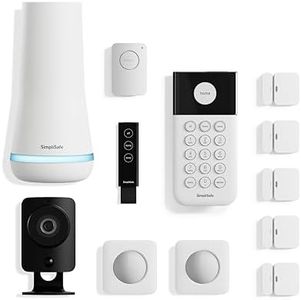 SimpliSafe 12 Piece Wireless Home Security System w/HD Camera - Optional 24/7 Professional Monitoring - No Contract - Compatible with Alexa and Google Assistant, White