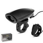 Hornit dB140 V3 (2021) Bike Horn - Louder Than a Jet Engine - Two Sound Modes and Two Handlebar Mounts for Road Cycling Bicycles, Electric Bikes, and More, Black, One Size