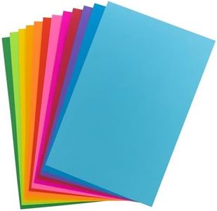 Hygloss Assorted Bright Colored Paper - 24 lb, 89 gsm, Acid-Free, Fade-Resistant, 11x17-Inch Ledger Size Color Copy Paper, 96 Sheets, 12 Colors