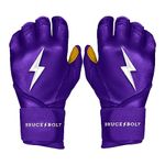 BRUCE BOLT Original Series Long Cuff Purple Batting Glove - Purple Youth XLarge