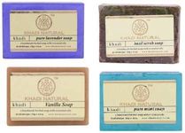 Khadi Natural Herbal Naturals Assorted Soap Gift Set|Natural Handmade Soap|Herbal Bathing Soap For Healthy Skin|Suitable For All Skin Types|Assorted Pack Of 4(100 X4)(400 G)