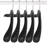 DEDU Plastic Extra Wide Suit Hangers, Pack of 20, Width: 17.7",Notched Shoulders & Swivel Hooks, Black